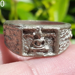 LP Sothon Wealth Lucky Rich Magical Silver Ring SIze 6.5 US Thai Amulet #aa200a