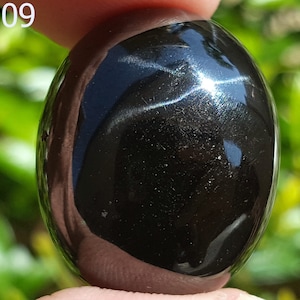 Power Mystic Black Oval SOAP Naga Eye Gem Crystal Stone Charm Wealth Luck Thai Buddha Amulet #aa3009