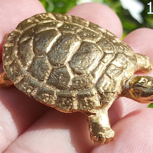 Golden Turtle LP Liew Yanta Magic Protect Wealth Luck Thai Amulet #10182a