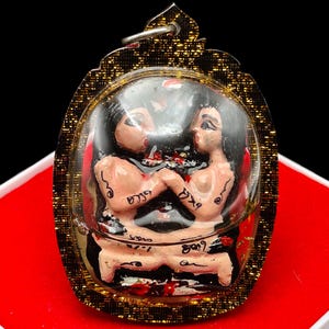 Cased Oil Prai Barang Skulls Hong Prai 3 Some Ajarn Manit Love Charm Attraction Talisman Pendant Thai Amulet #aa4552