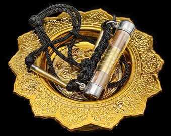 Takrut Tiger Yant 5 Rows Talisman Waist Belt Takrud Charm Protection Thai Amulet #aa4007
