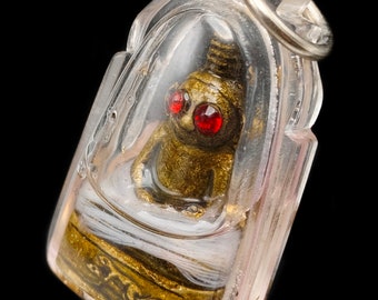 Cased Oil Phra Ngang Red Eyes LP Rit Wat Chonprathan BE42 Love Attraction Magic Charm Talisman Pendant Buddha Amulet #aa4112