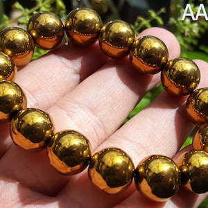 12mm LP Somporn Gold Leklai Mala Beads Charm Protection Talisman Wealth Lucky Thai Amulet Bracelet Prayer Thai Buddha Amulet #aa2997c R3