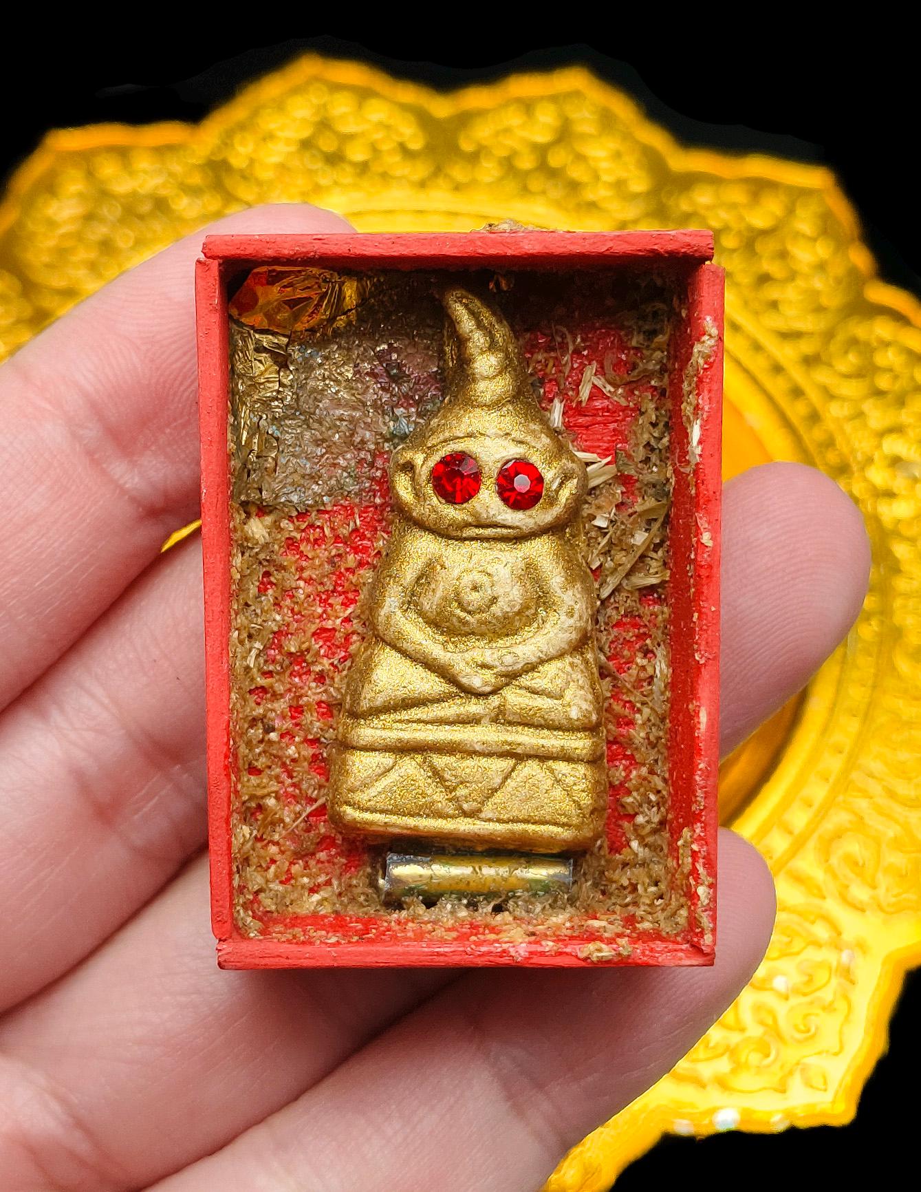 FIGURINE PHRA BOUDDHA Naga Leklai Statue Talisman Khmer Sainte Amulette