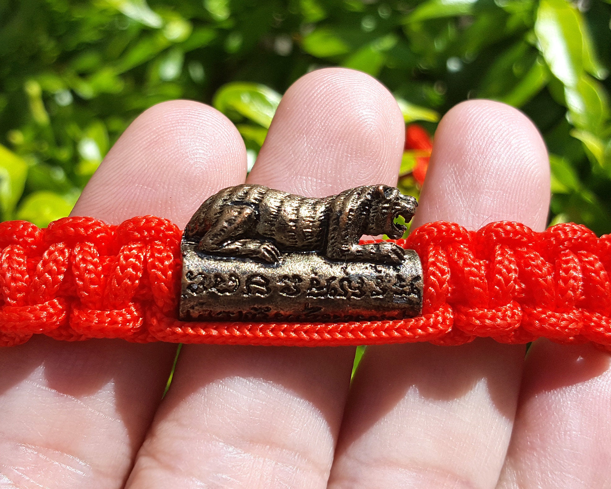Talisman Rope Holy Red Rope LP Pern Wat Bang Phra Magic Charm Protection Talisman ...
