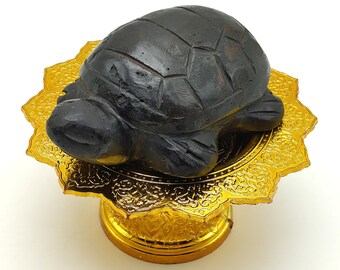 Rare LP Uthai Koh Ta Phut Temple Sacred Leklai Umklum Stone Carved Turtle Fortune Rich Statue Thai Buddha Amulet #aa4065