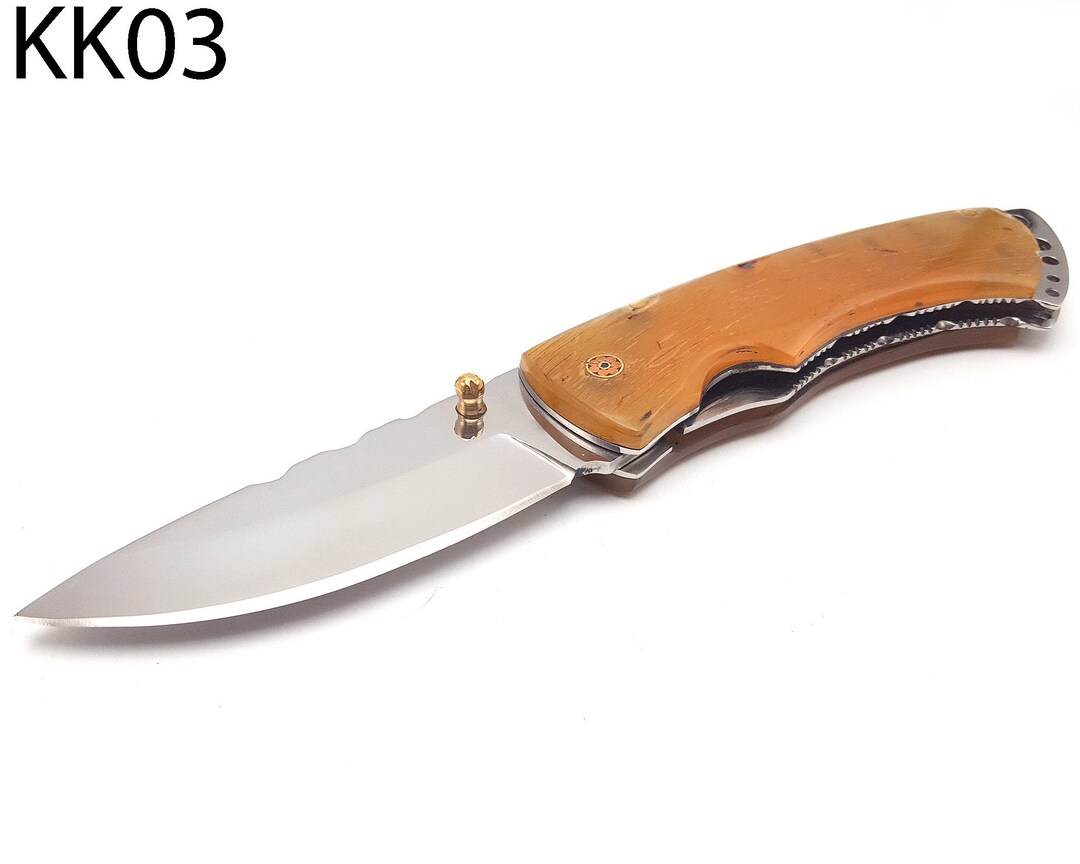7 Custom Folding Pocket Knife Stainless Steel 440c Blade Etsy