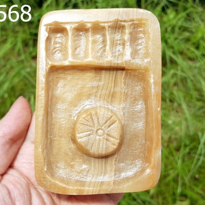 Carved buddha footprint sam roi yod blessed thai amulet success lucky miracle #aa1568c