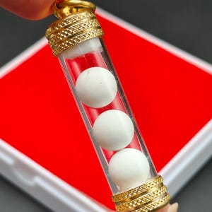 White Leklai Pearl Natural Stone Charm Protect Talisman Wealth Lucky Stone Thai Buddha Amulet Gold Pendant #aa4442