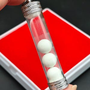 Rare White Leklai Pearl Natural Stone Charm Talisman Wealth Lucky Stone Thai Buddha Amulet Silver Pendant #aa4441