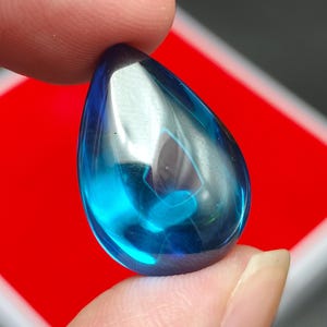 Power Mystic Blue Droplet Naga Eye Crystal Gemstone Charm Wealth Lucky Fortune Talisman Thai Amulet #aa4535