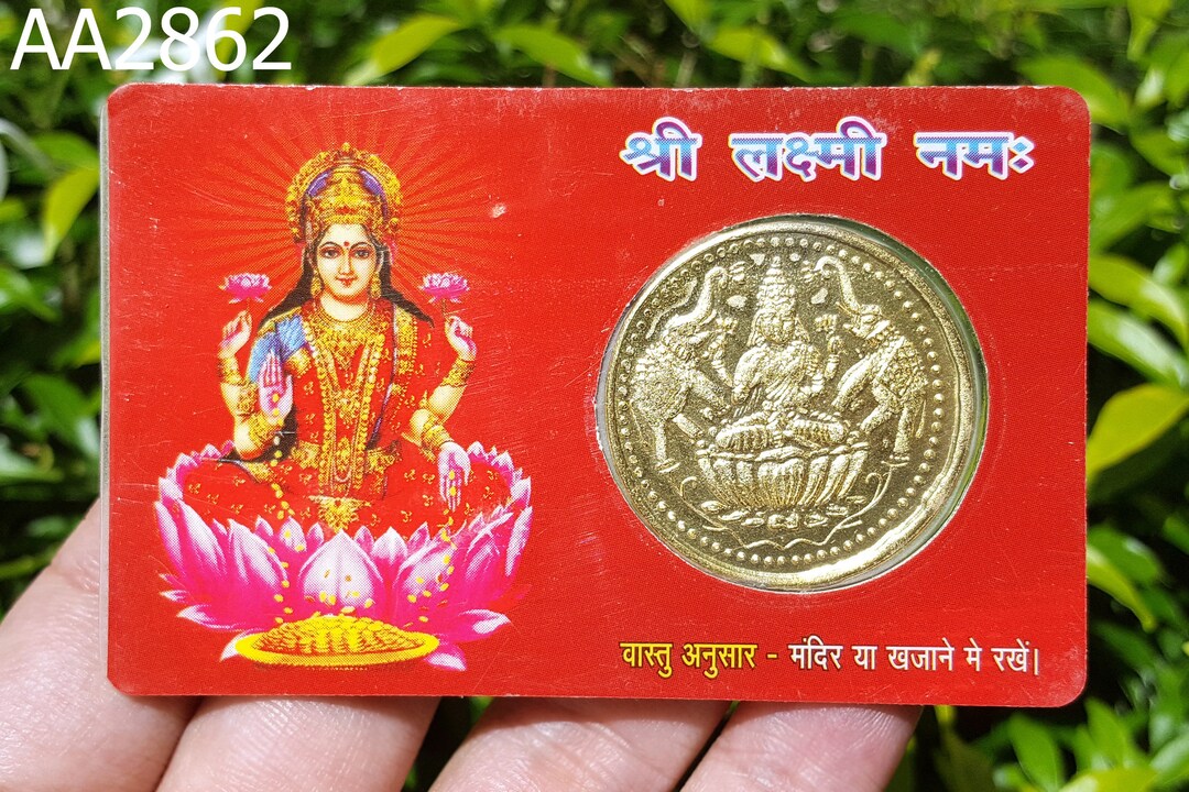 Laxmi Roop Gold 24k Gold Plated Coin Hindu Goddess Lakshmi Goddess of Wealth Collection ...