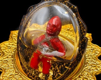 Cased Oil Hoon Payon Haunted Doll Yantra Magic Charm Talisman Protect HPY Pendant Thai Buddha Amulet #aa4250