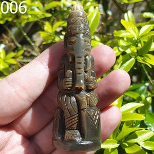 Paladkik Carved Phra Pikanet Hindu God Lord Ganesha Amulet #ww0006