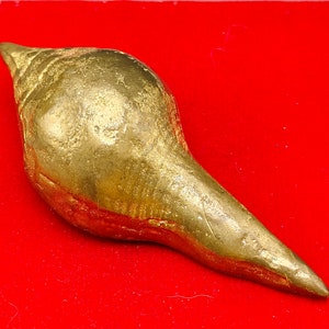 Conch Shell Gold Leklai Sang Mongkol Meksit Magic Holy Stone Charm Protect Fortune Wealth Lucky Success Thai Amulet Buddha Gift #aa3934