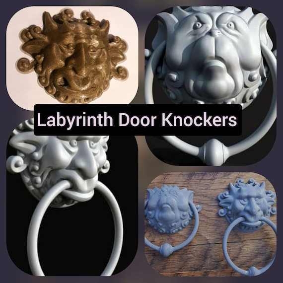 120mm Labyrinth Door Knockers Knocker Pair David Bowie Movie Fan 3d Printed And Working Inside Or Outside Props And Decorations