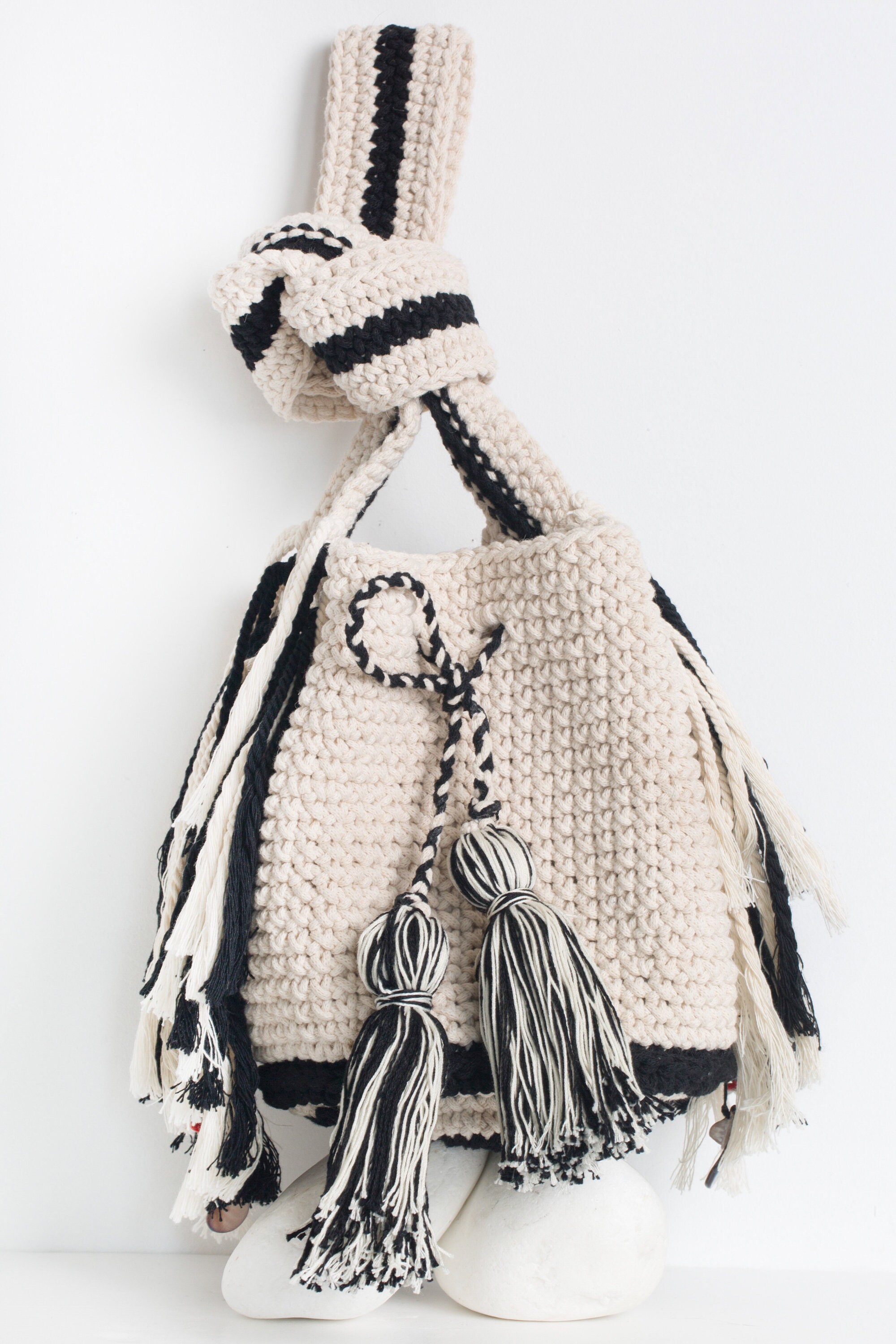 Siren Mini Cotton Bucket Bag. Handcrafted. Handmade. Crochet | Etsy