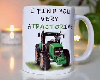 Personalised Funny Tractor Mug Anniversary Present, Boyfriend Tractor Birthday Present, Funny Tractor Birthday, Tractor, Husband tractor