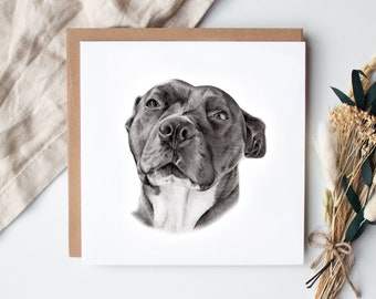 Staffie Birthday Card, Staffordshire Bull Terrier Gifts, Staffy Birthday Ideas, SBT Gift, Cute Staffie Birthday Card,Dog Loss Card,