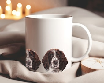 Springer Spaniel Mug, Spaniel Art, Spaniel Birthday Owner Gift Ideas, Liver and White Springer, Gundog Gifts, Spaniel Present,Spaniel Parent