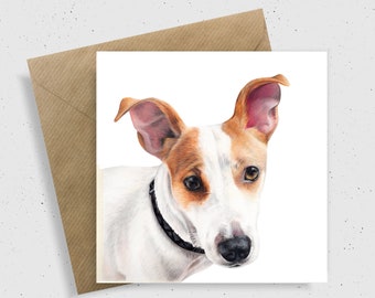 Jack Russell Card, Jack Russell Terrier Birthday Gift Ideas, Jack Russell Owners, Jack Russell Terrier Art, Brown and White Terrier