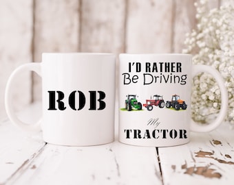 Personalised Funny Tractor Mug/Cup, Birthday Farmer Gift Ideas, Tractor Birthday,Tractor Gift Ideas,Boyfriend/Dad Tractor Birthday,