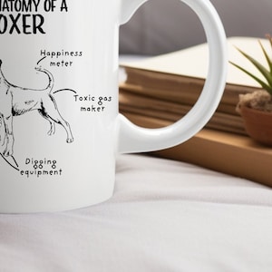 The Anatomy of a Boxer Dog, Boxer Dog Gifts, Funny Boxer Birthday Present, Boxer Dog Mug, Boxer Owners, Boxer Dog Christmas, Boxer Xmas Gift image 2