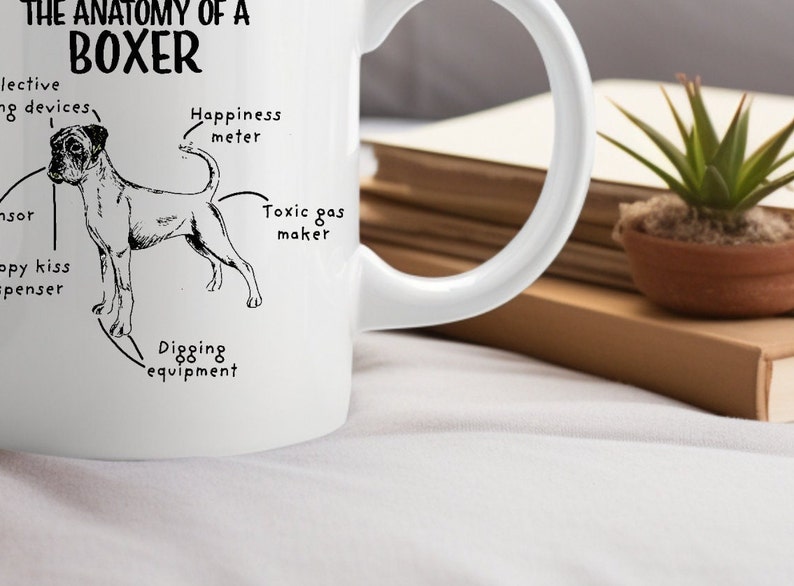 The Anatomy of a Boxer Dog, Boxer Dog Gifts, Funny Boxer Birthday Present, Boxer Dog Mug, Boxer Owners, Boxer Dog Christmas, Boxer Xmas Gift image 2