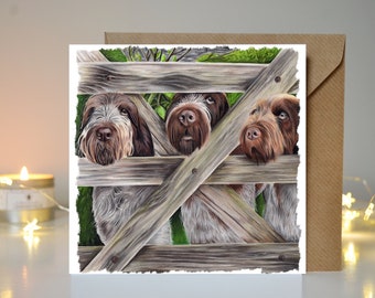 Italian Spinone Greetings Card, Spinone Birthday Gifts, Spinone Italiano, Working Dog Gifts, Gundog Gifts, Dog Artwork, Spinone Drawing