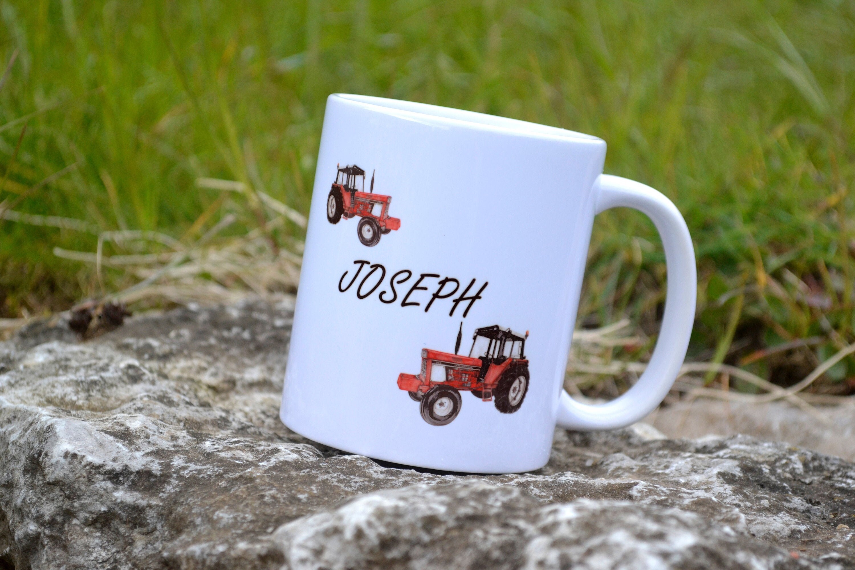 Red Tractor Personalised Mug Fathers Day Tractor Gifts Etsy