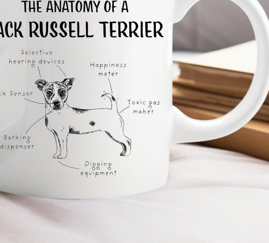 The Anatomy of a Jack Russell Terrier, Jack Russell Gifts, Funny Jack