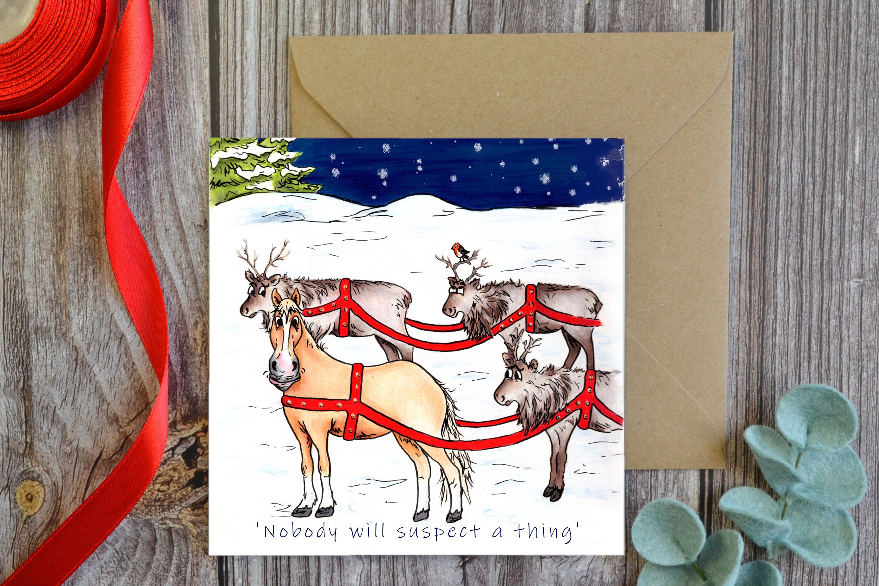 Funny Horse Christmas Cards 