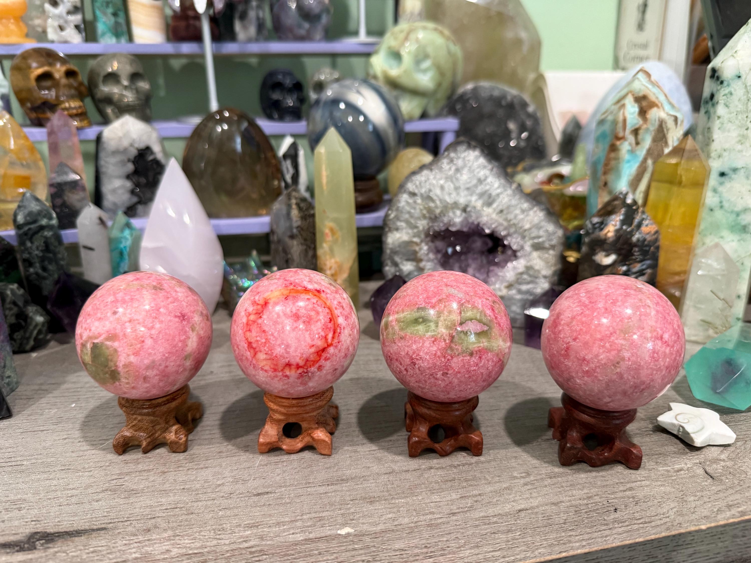 Thulite Sphere - Etsy