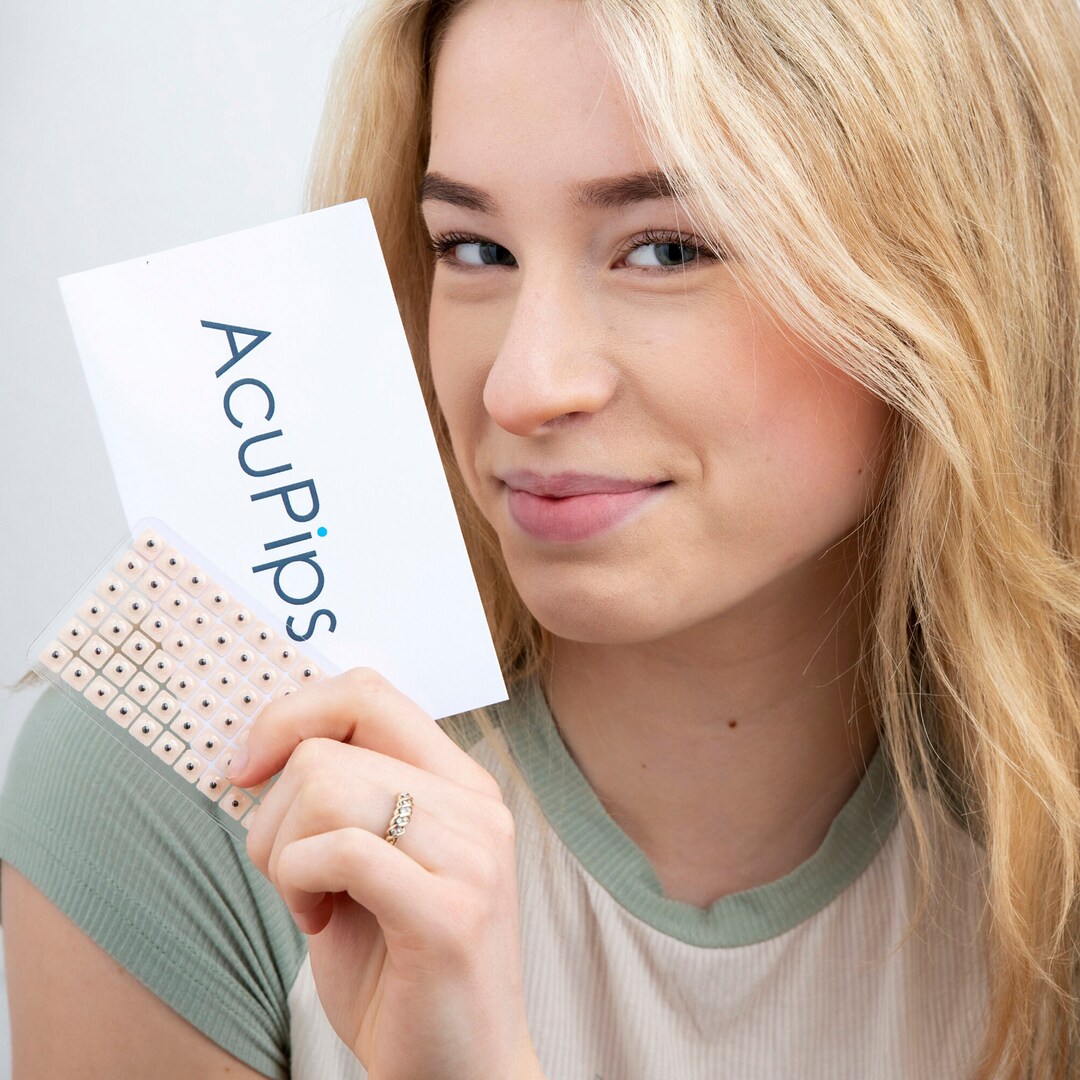 60 Ear Seeds and Ear Chart for Stress & Anxiety. Acupuncturist Designed