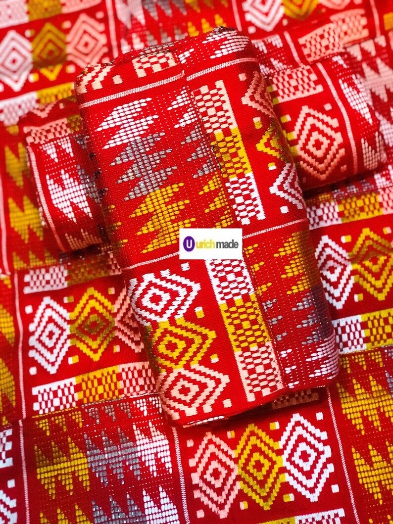 Authentic Kente 6 Yards Genuine Ghana Handwoven Kente Fabric Etsy