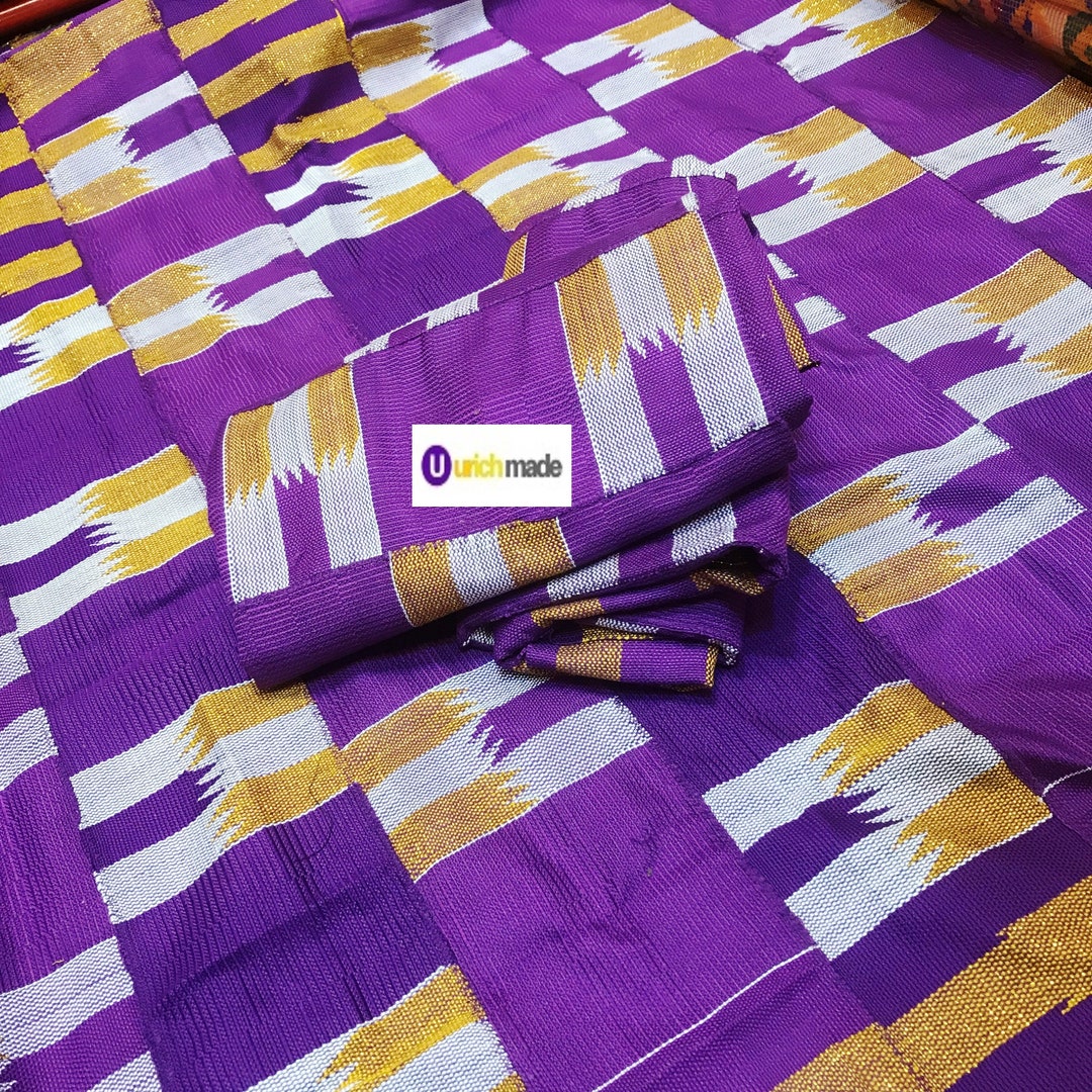 Authentic Kente 6 Yards Ghana Handwoven Kente Fabric and Kente Cloth