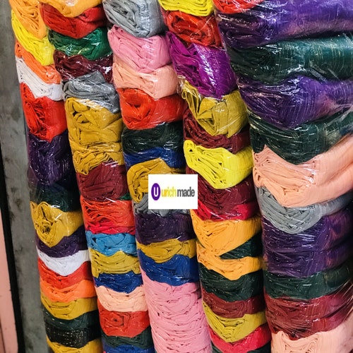 Traditional Plain kente Fabric and Kente Cloth from shops Ghana Bonwire
