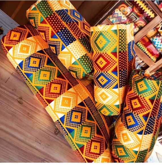 Royal Authentic Obama Kente Fabric and Kente Cloth From Ghana. 