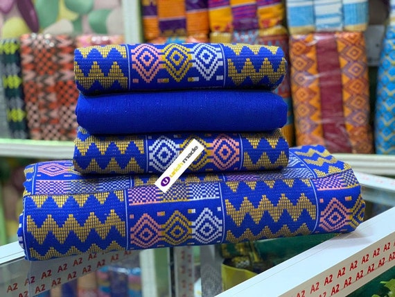 Authentic Kente 6 yards Genuine Ghana handwoven Kente fabric and Kente  Cloth African fabric African Bonwire Ghana Kente Traditional