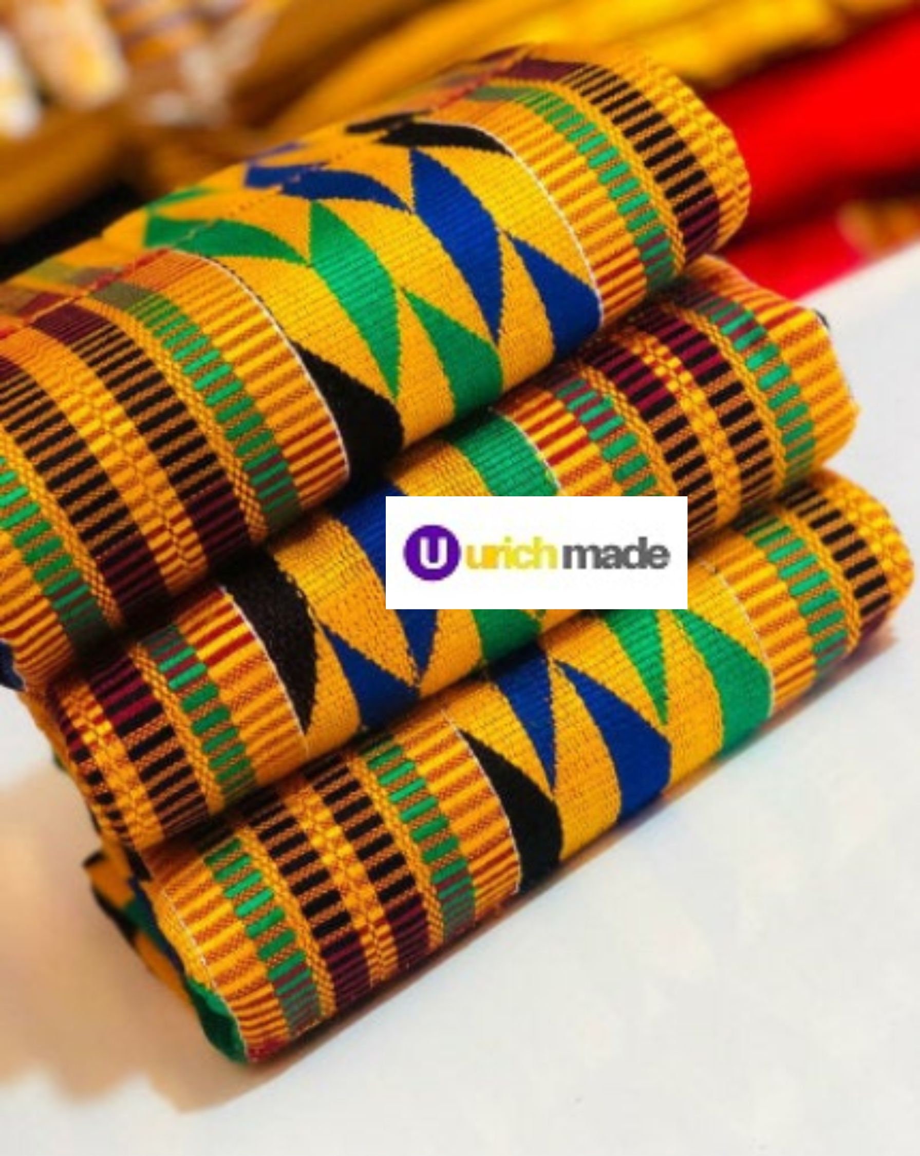 Royal Kente Fabric & Kente Cloth 6 and 12 Yards From Ghana Etsy