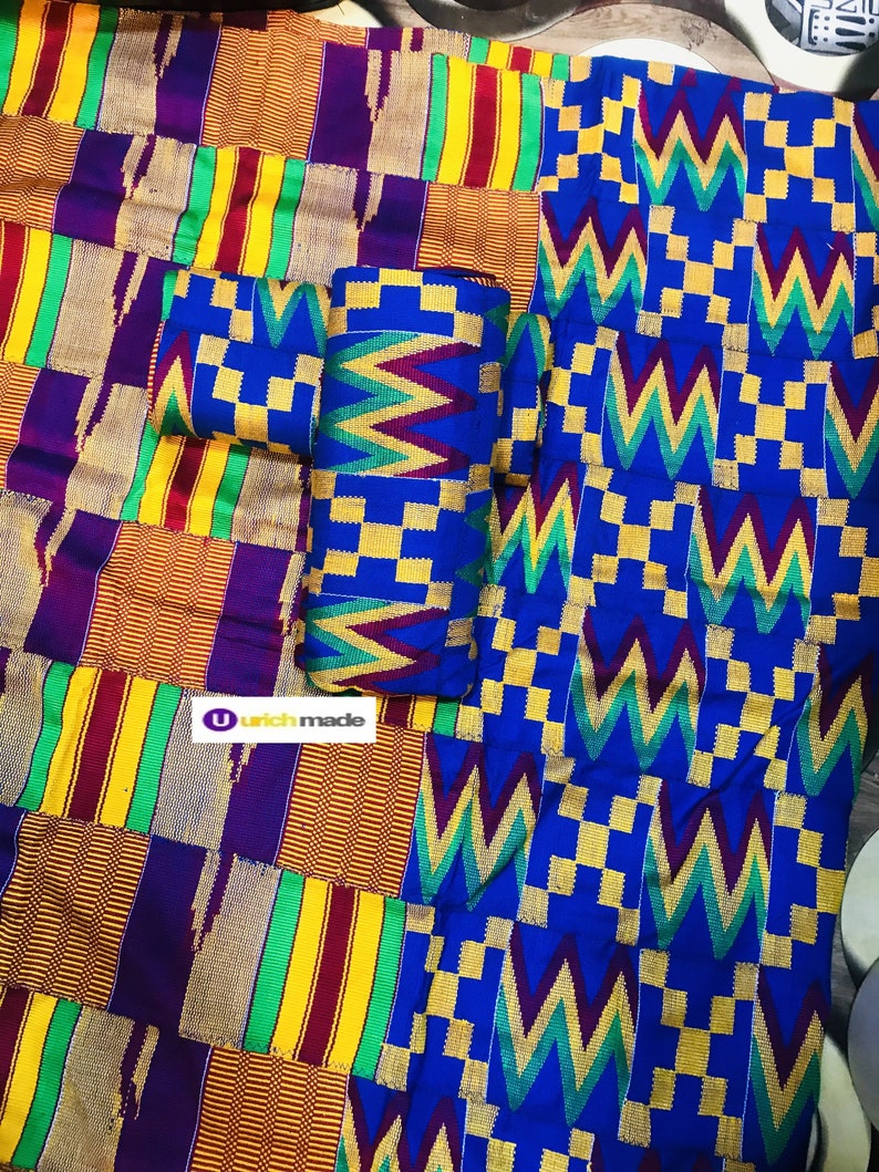 Authentic Kente 6 & 12 Yards Genuine Ghana Handwoven Kente Etsy