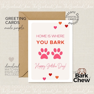 Happy Gotcha Day | New Dog Card | New Puppy Card | Greeting Cards Dogs | Gotcha Day Card | Dogs | Puppy | Dog Birthday Card | TheBarkandChew