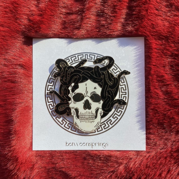 Medusa Enamel Pin - Gorgon Hard Enamel Pin (Seconds Sale)