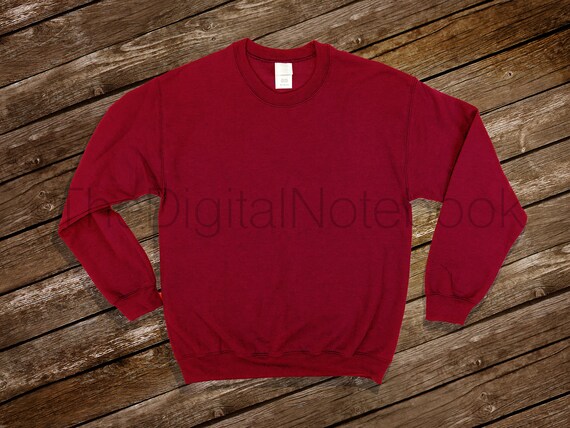 Download Free Instant Download Red SweaT-Shirt Mockup Blank Unisex ...