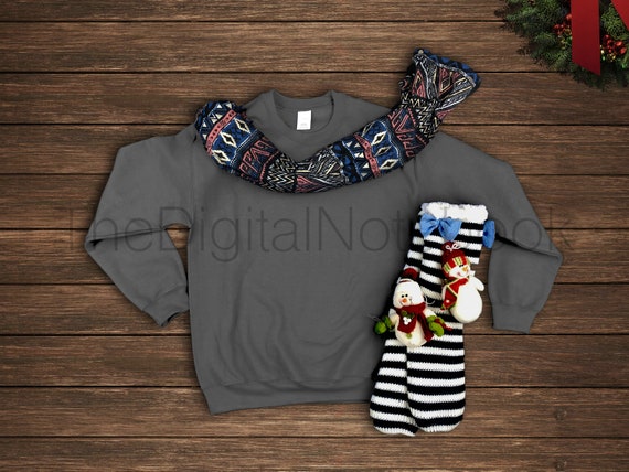 Instant Download Grey SweaT-Shirt Mockup Christmas Theme Instant Download Grey SweaT-Shirt Mockup Christmas Theme 