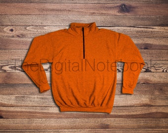 Download Instant Download • Orange G188 Collar Sweatshirt Mockup ...