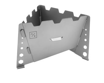Flatpack Titanium Camping Stove | 5.5" W x 4" H, 90g | Foldable, Compact, 3-Sided