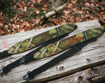 Waterproof Camo Neoprene Deep Woods Gun Strap Sling with Metal Swivel Clips, Camouflage Rifle Strap