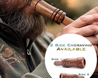 Klassieke houten wilde eend Call | Aangepaste lasergravureoptie | stalknecht cadeau, jagerscadeau | Duck Hunter-oproep