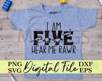 Download Dinosaur Birthday Svg 5 Etsy